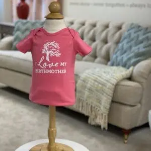 Love My Birthmother Onesies - pink