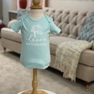Love My Birthmother Onesies - blue